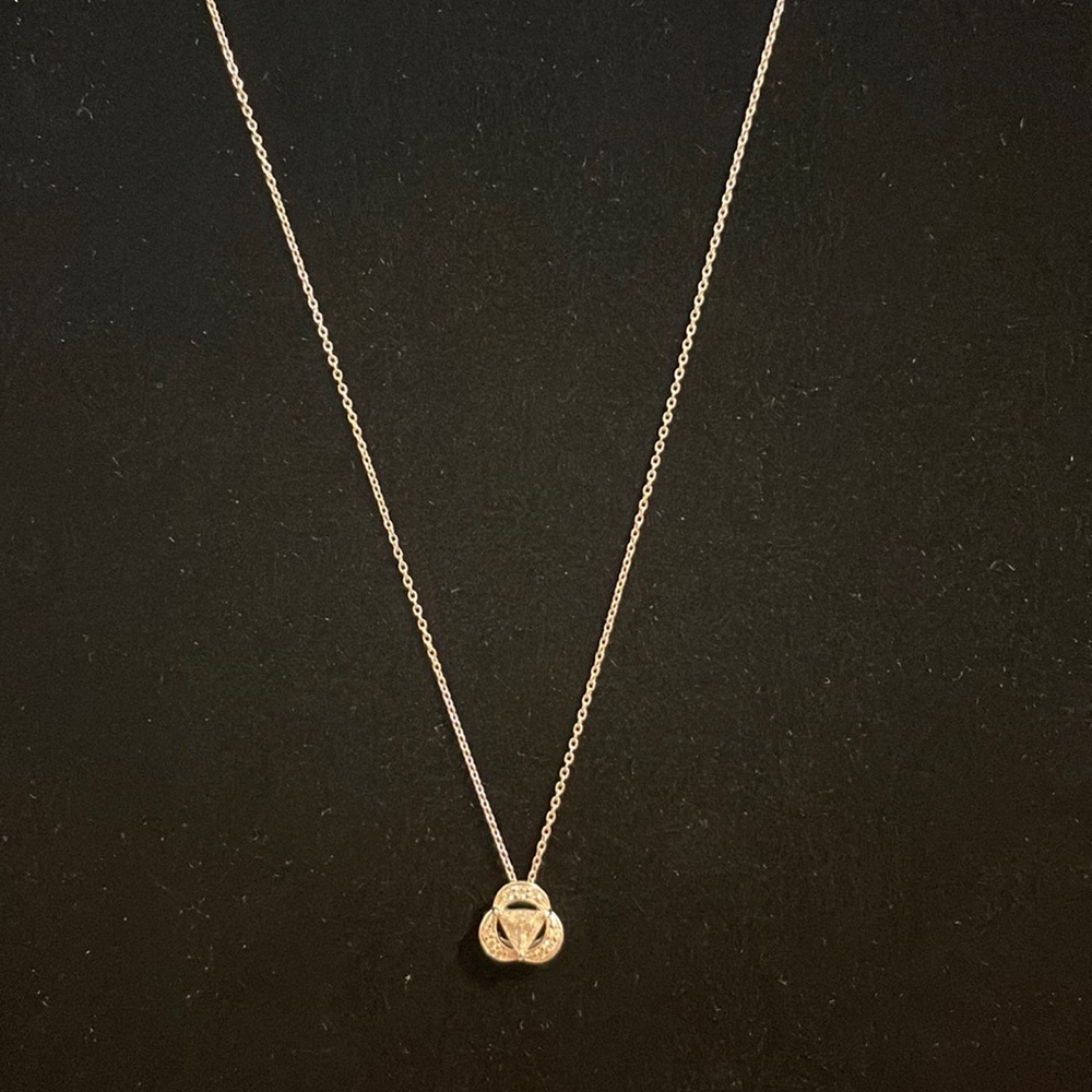 Hallmark Pt850 necklace and Pt900 pendant Genuine Natural Diamond .213 & .04